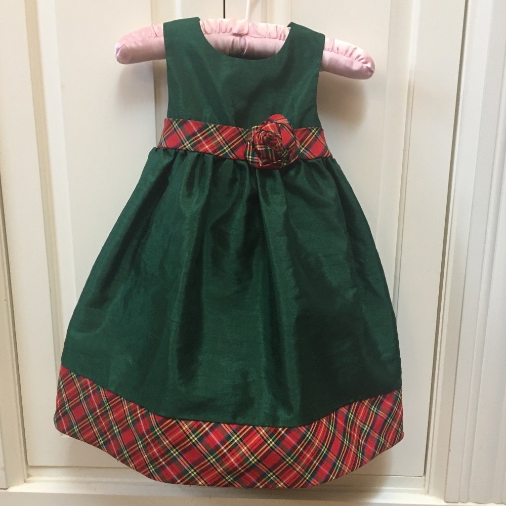 Laura Ashley Holiday Dress Fancy 2T Plaid Cute!!!